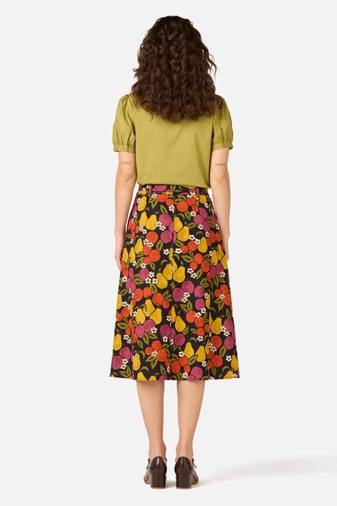 Fancy Fruit Midi Skirt