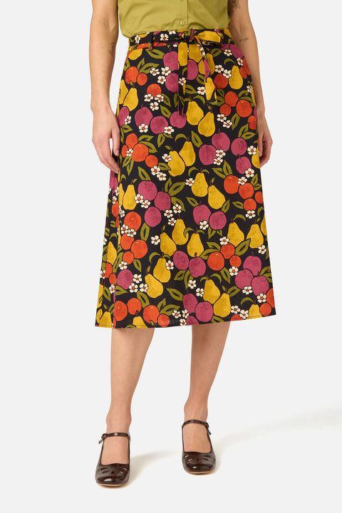 Fancy Fruit Midi Skirt