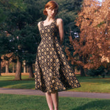 Luxe Fleur Geo Midi Dress