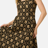 Luxe Fleur Geo Midi Dress
