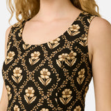 Luxe Fleur Geo Midi Dress