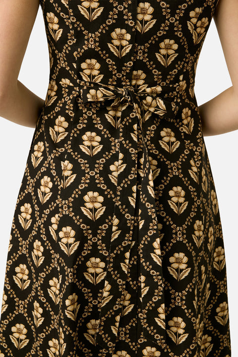 Luxe Fleur Geo Midi Dress