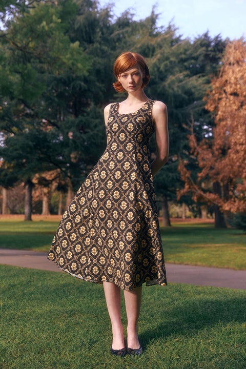 Luxe Fleur Geo Midi Dress
