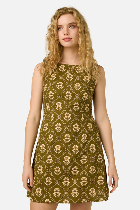 Luxe Fleur Geo Mini Dress