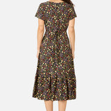 Ditsy Ladybug Midi Dress