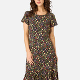Ditsy Ladybug Midi Dress