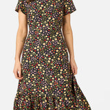 Ditsy Ladybug Midi Dress