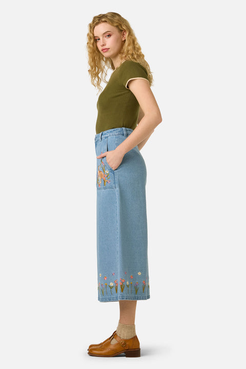 Kangaroo Embroidered Culotte