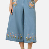 Kangaroo Embroidered Culotte
