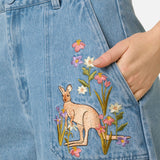 Kangaroo Embroidered Culotte
