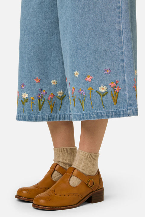 Kangaroo Embroidered Culotte