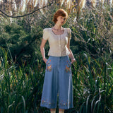 Kangaroo Embroidered Culotte