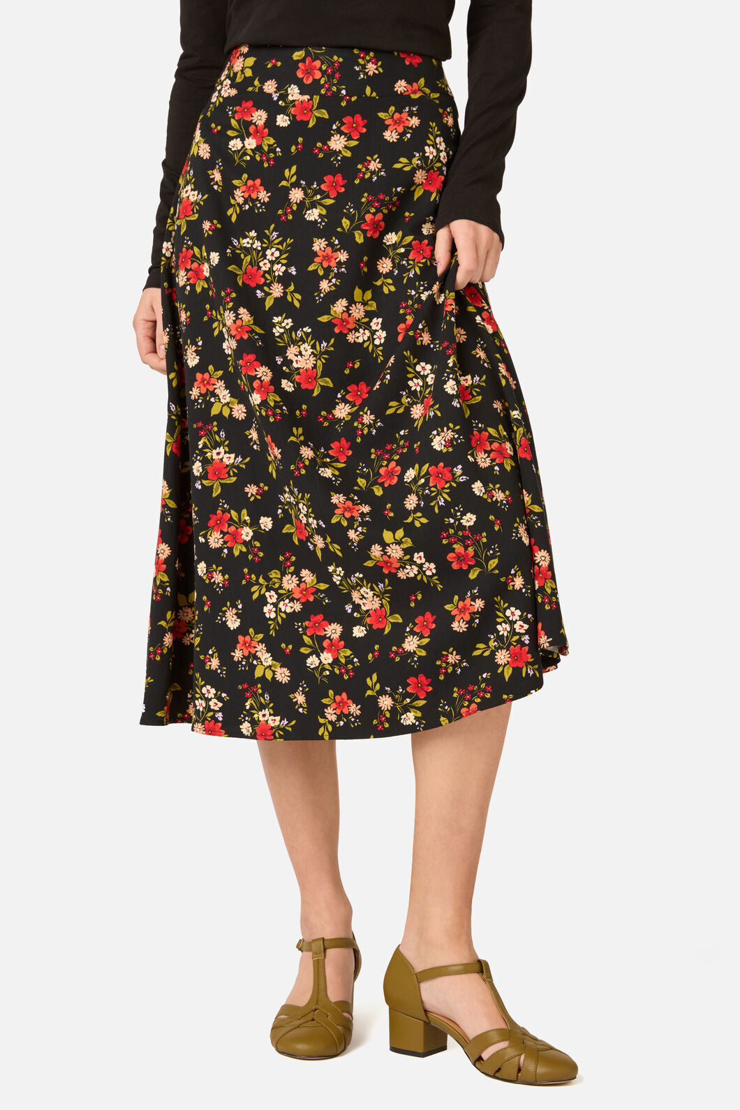 Posy Floral Midi Skirt