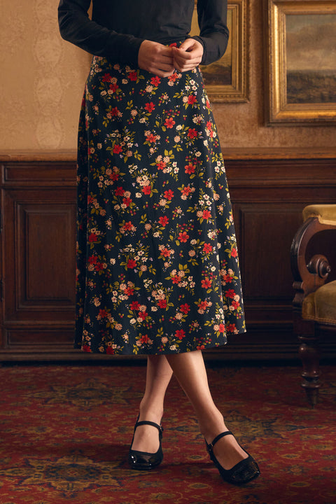 Posy Floral Midi Skirt