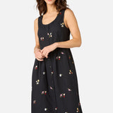 Ladybug Embroidered Midi Dress