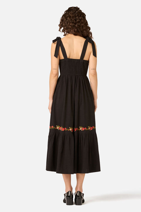 90'S Posy Embroidered Dress