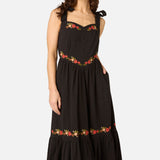 90'S Posy Embroidered Dress
