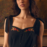 90'S Posy Embroidered Dress