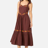 90'S Posy Embroidered Dress
