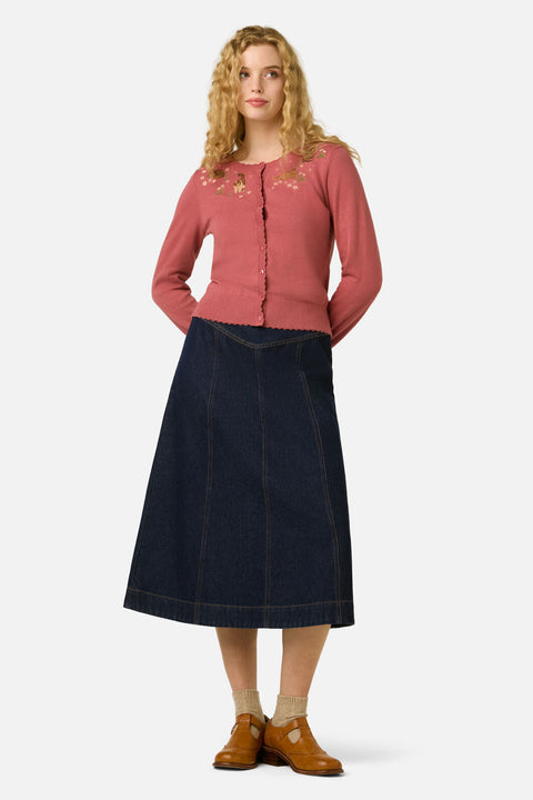 Cats Embroidered Cardigan
