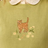 Cute Cats Embroidered Sweater Vest