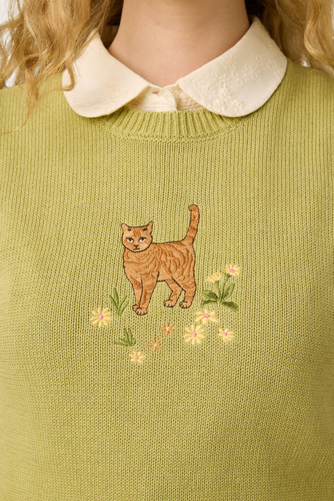 Cats Embroidered Vest