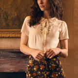 90'S Posy Embroidered Blouse