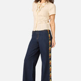 90'S Posy Embroidered Blouse