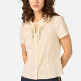 90'S Posy Embroidered Blouse