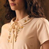90'S Posy Embroidered Blouse
