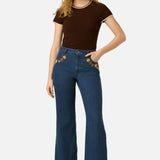 Twiggy Floral Embroidered Jean