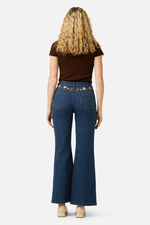 Twiggy Floral Embroidered Jean