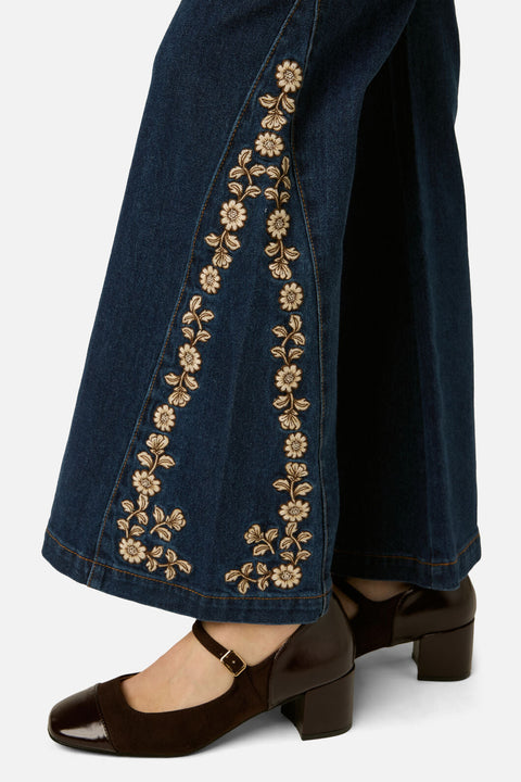 Twiggy Floral Embroidered Jean