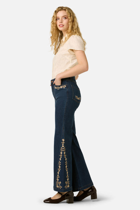 Luxe Fleur Embroidered Jean