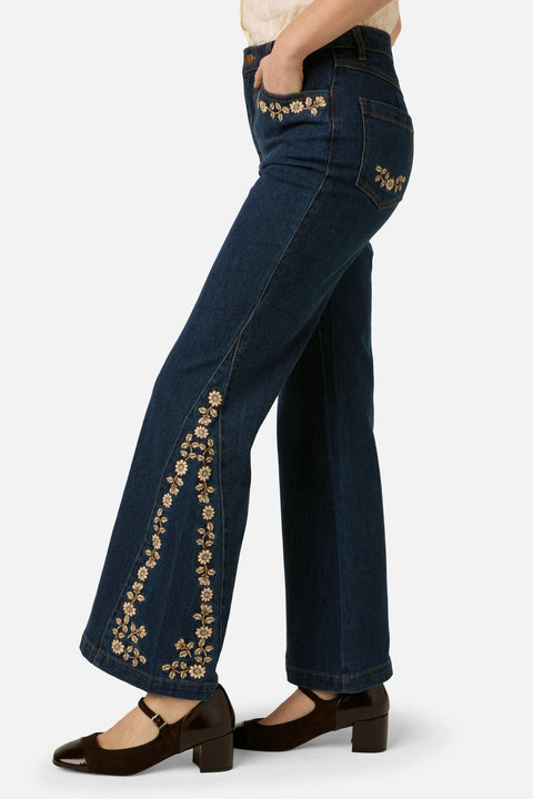 Luxe Fleur Embroidered Jean
