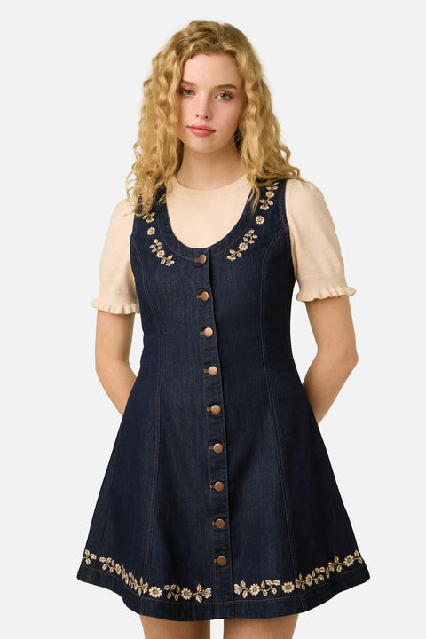 Luxe Fleur Embroidered Pinny