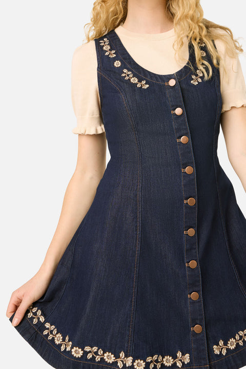 Luxe Fleur Embroidered Pinny