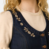 Luxe Fleur Embroidered Pinny Dress