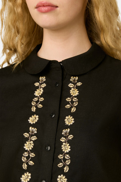 Luxe Fleur Embroidered Blouse
