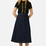 Olinda Denim Midi Skirt