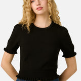 Zoe Ruffle Knit Top