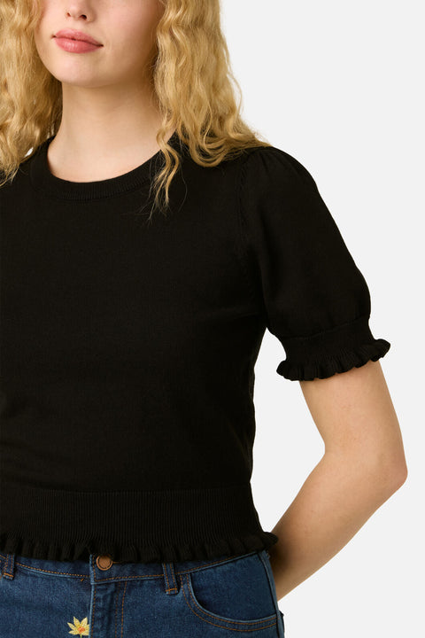 Zoe Ruffle Knit Top