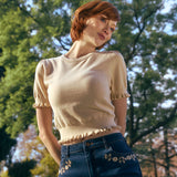 Zoe Ruffle Knit Top