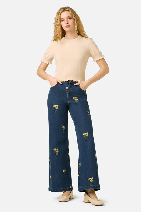 Zoe Ruffle Knit Top