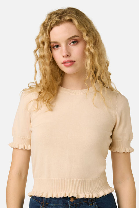 Zoe Ruffle Knit Top