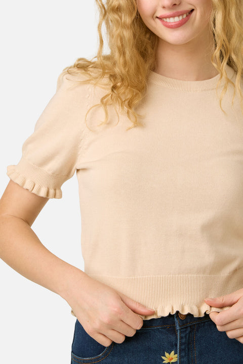 Zoe Ruffle Knit Top