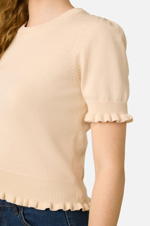 Zoe Ruffle Knit Top