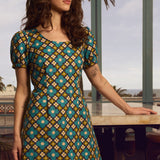 Mimi Retro Puff Sleeve Dress