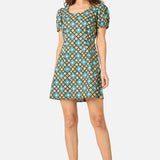 Mimi Retro Puff Sleeve Dress