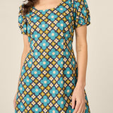 Mimi Retro Puff Sleeve Dress